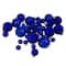 40ct. 2.5" Shiny & Matte Royal Blue & Silver Glass Ball Christmas Ornaments
